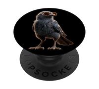 Corbeau Corneille Oiseau Choucas des Tours Corbeau Brumeux PopSockets PopGrip Adhésif