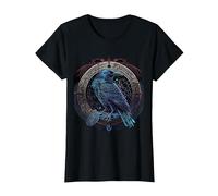 Corbeau D'Odin Viking Midgard Thor Valhalla T-Shirt, Femme, Noir, XS
