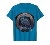 Corbeau D'Odin Viking Midgard Thor Valhalla T-Shirt, Homme, Saphir, 3XL