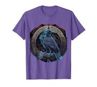 Corbeau D'Odin Viking Midgard Thor Valhalla T-Shirt, Homme, Violet Chiné, 3XL