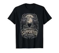 Corbeau Emotionally Supportet by Ravens T-Shirt Graphique avec Valeur, Homme, Noir, XL