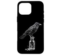 Corbeau épine cœur Gothique Romance en Verre chapelier esthétique Coque pour iPhone 16 Pro Max