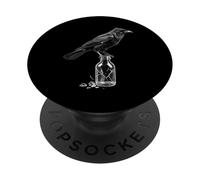 Corbeau épine cœur Gothique Romance en Verre chapelier esthétique PopSockets PopGrip Adhésif