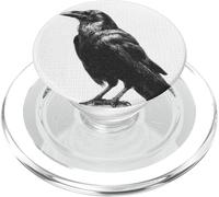 Corbeau Gothique Gothique esthétique Corbeau Oiseau Emo Fille PopSockets PopGrip pour MagSafe