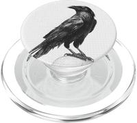 Corbeau Gothique Gothique esthétique Corbeau Oiseau Emo Fille PopSockets PopGrip pour MagSafe