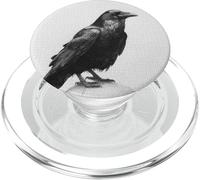 Corbeau Gothique Gothique esthétique Corbeau Oiseau Emo Fille PopSockets PopGrip pour MagSafe