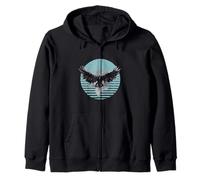 Corbeau Lune Corbeau Gothique Nature Sombre Oiseau Mystique Sweat à Capuche