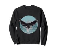 Corbeau Lune Corbeau Gothique Nature Sombre Oiseau Mystique Sweatshirt
