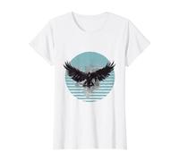 Corbeau Lune Corbeau Gothique Nature Sombre Oiseau Mystique T-Shirt Graphique avec Valeur