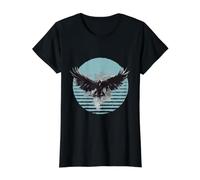 Corbeau Lune Corbeau Gothique Nature Sombre Oiseau Mystique T-Shirt Graphique avec Valeur