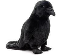 Corbeau Noir-23 Cm (Hauteur)-Oiseau En Peluche,Corbeau-Peluche