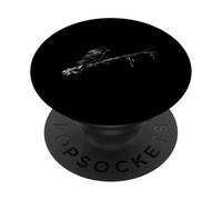 Corbeau Noir Assis sur Une Branche - Humour Noir - Corbeau PopSockets PopGrip Adhésif