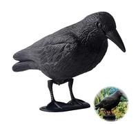 Corbeau Noir en Plastique, FaJoek Corbeau de Jardin Anti-Pigeon et des Oiseaux en Plastique défense des Pigeons, Répulsif Pigeons Effaroucheur Contre, Noir Corbeau Anti-Pigeon Et De Décoration