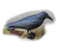 Corbeau noir géant le plus réaliste, 43 cm, chasse pigeons, épouvantail de jardin, effrayant pigeons, répulsif pigeons, dissuasif pour oiseaux, pour extérieur jardin (1)