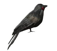 Corbeau noir réaliste, corbeaux réalistes | Costume réaliste de corbeau d’oiseaux noirs - Accessoires de lumière de , cicatrice d'accessoire de corbeau de 6,3 pouces pour l'artisanat de Noël de vacanc