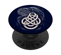 Corbeau Nordique rétro - Boussole Viking Celtique Vegvisir PopSockets PopGrip Adhésif