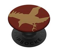 Corbeau ou Corbeau en Silhouette de vol PopSockets PopGrip Adhésif