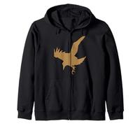 Corbeau ou Corbeau en Silhouette de vol Sweat à Capuche