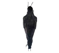 Corbeau Réaliste À l'envers Repulsif Oiseaux Exterieur, Corbeau Anti-Pigeon, Epouvantail Oiseaux, Repulsif Pigeon, 5,5 Pouces De Long, 17 Pouces De Haut