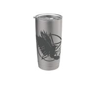 Corbeau saisissant oiseau Gobelet isotherme en acier inoxydable double paroi