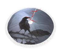 Corbeaux Collier pour sapin de Noël - Véritable arbre artificiel - Intérieur et extérieur