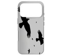 Corbeaux ou Corbeaux en vol Silhouette Minimaliste Coque pour iPhone 17 Pro