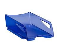 Corbeille à courrier Cep Pro maxi format Happy bleu translucide - Lot de 6