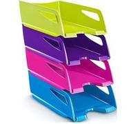 Corbeille à courrier Maxi Cep Gloss - bleue - Lot de 6