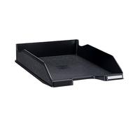 Exacompta - Réf. 11314D - 1 corbeille à courrier COMBO MIDI - dimensions utiles 34 x 25 x 6,5 cm - pour format A4 + - peut contenir 500 feuilles - couleur noir - certifié Ange Bleu
