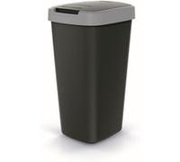 Corbeille à déchets KEDEN COMPACTA Q 25 litres poubelle NSAB25-429U - noir avec cadre gris