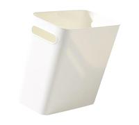 Corbeille à déchets sans couvercle Shape Open Top Poubelle, White | Corbeille à déchets peu encombrante pour les bureaux de cuisine de salle de bain à domicile, poubelle à dessus