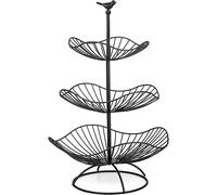 Corbeille à Fruits 3 Niveaux Noir - Grande Capacité Vendos85