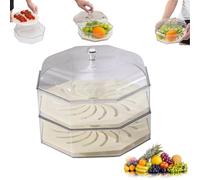 Corbeille À Fruits Anti Moucherons Avec Couvercle, Bol de Protection Contre les Mouches, Coupe À Deux Étages, Garde-Manger pour Fruits et Légumes, Panier