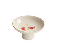 Corbeille à Fruits Assiette haute chinoise en porcelaine blanche peinte à la main, assiette de fruits en céramique, assiette de fruits, assiette de collation, salon, table basse, assiette de fruits Bo