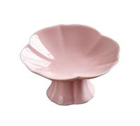 Corbeille à fruits, Ceramic Footed Fruit Bowl Holder Decorative for Kitchen Counter Dessert(Pink)