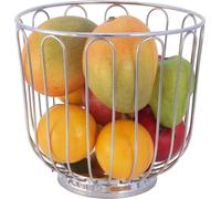 Corbeille à fruits, corbeille à fruits, acier inoxydable 18/10, Ø21,5 cm et 20 cm de hauteur