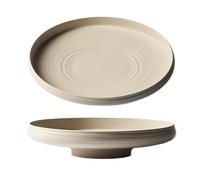 Corbeille à fruits cuisine Coupe à fruits ovale en plastique, grande capacité, avec pied texturé, style minimaliste