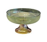 Corbeille à fruits, Elegant Pedestal Bowl for Fruits And Snacks Display, Green Gold