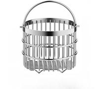 Corbeille à fruits en acier inoxydable avec trous de drainage et fond en maille ventilée - Base triangulaire renforcée - Économie d'espace - Organiseur pour comptoir de cuisine, légumes, collations (B