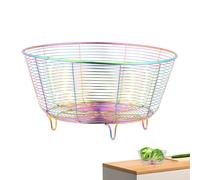 Corbeille à fruits en acier inoxydable, support de légumes en fil métallique, authentique et élégant, 22 x 12 cm, panier de rangement facile à nettoyer, organisateur de comptoir de cuisine pour fruits