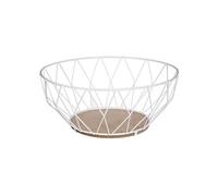 - Corbeille à fruits en métal Filaire - Diam. 28 cm - Blanc - Filaire