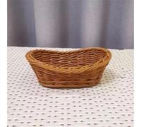 Corbeille à fruits en rotin tressé faite à la main ovale panier de rangement pour légumes panier de cuisine S 48 x 33 x 19 cm