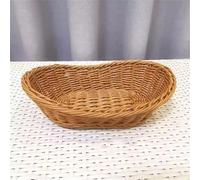 Corbeille à fruits en rotin tressé faite à la main ovale panier de rangement pour légumes panier de cuisine L 28 x 19 x 9,5 cm
