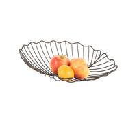 Corbeille à fruits feuille de fer Present Time Noir 28x7 cm