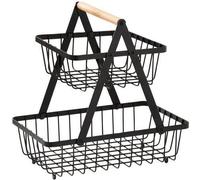 Corbeille à fruits - LACOR - 2 paniers - Métal - Noir