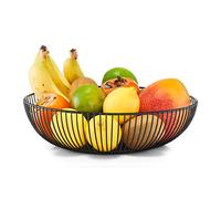 Corbeille à Fruits, métal., Noir, ca. Ø 28 x 8 cm