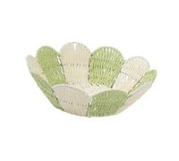 Corbeille à fruits, Paper Rope Woven Basket Fruit Serving Bowl Decorative Table Centerpiece(Green)