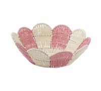 Corbeille à fruits, Paper Rope Woven Basket Fruit Serving Bowl Decorative Table Centerpiece(Pink)
