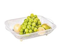 Corbeille À Fruits | Plat De Stockage Pour Desserts Rectangulaire | Plateau de Service | pour les Fêtes, les Mariages, les Anniversaires, les Vacances, la Table de Salon et le Comptoir de Cuisine