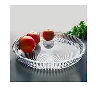 Corbeille à Fruits Plateau à fruits en verre cristal créatif, plateau rond, grand plateau à thé, ensemble de maison, salon léger, plateau à fruits de Style de luxe Bol à fruits Corbeille (Size : A)